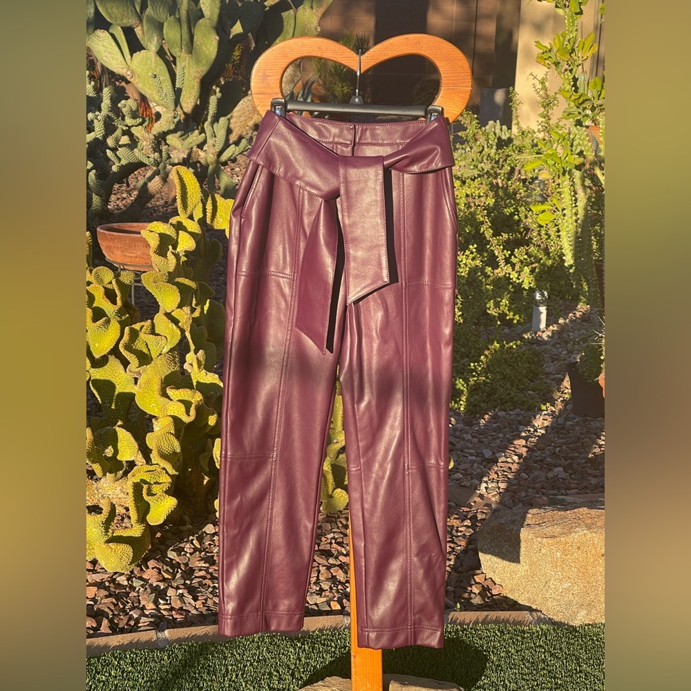 SIMKHAI - Elegant Brown Wide-Leg Trousers with Sash